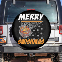 Funny Christmas Basketball Spare Tire Cover Merry Swishmas Xmas Swish Technique - Wonder Print Shop