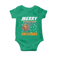 Funny Christmas Basketball Baby Onesie Merry Swishmas Xmas Swish Technique - Wonder Print Shop