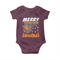 Funny Christmas Basketball Baby Onesie Merry Swishmas Xmas Swish Technique - Wonder Print Shop