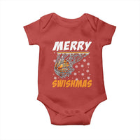 Funny Christmas Basketball Baby Onesie Merry Swishmas Xmas Swish Technique - Wonder Print Shop