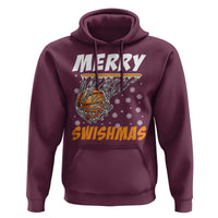 Funny Christmas Basketball Hoodie Merry Swishmas Xmas Swish Technique - Wonder Print Shop