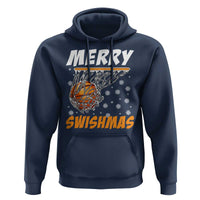 Funny Christmas Basketball Hoodie Merry Swishmas Xmas Swish Technique - Wonder Print Shop