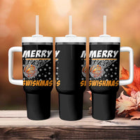 Funny Christmas Basketball Tumbler With Handle Merry Swishmas Xmas Swish Technique - Wonder Print Shop