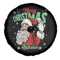 Funny Merry Christmas Assholes Spare Tire Cover Xmas Naughty Santa Adult Jokes - Wonder Print Shop