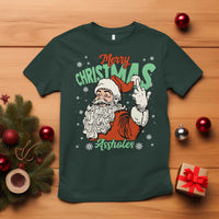 Funny Merry Christmas Assholes T Shirt Xmas Naughty Santa Adult Jokes - Wonder Print Shop