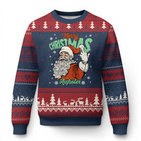 Funny Merry Christmas Assholes Ugly Christmas Sweater Xmas Naughty Santa Adult Jokes - Wonder Print Shop