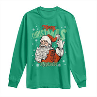 Funny Merry Christmas Assholes Long Sleeve Shirt Xmas Naughty Santa Adult Jokes - Wonder Print Shop