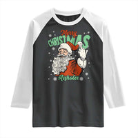 Funny Merry Christmas Assholes Raglan Shirt Xmas Naughty Santa Adult Jokes - Wonder Print Shop