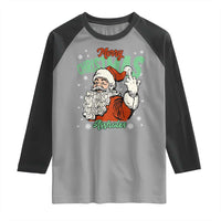 Funny Merry Christmas Assholes Raglan Shirt Xmas Naughty Santa Adult Jokes - Wonder Print Shop