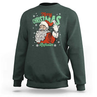 Funny Merry Christmas Assholes Sweatshirt Xmas Naughty Santa Adult Jokes - Wonder Print Shop
