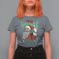 Funny Merry Christmas Assholes T Shirt For Women Xmas Naughty Santa Adult Jokes - Wonder Print Shop