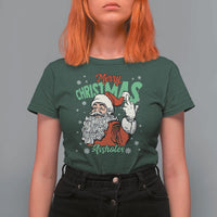 Funny Merry Christmas Assholes T Shirt For Women Xmas Naughty Santa Adult Jokes - Wonder Print Shop