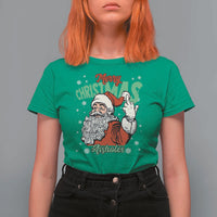 Funny Merry Christmas Assholes T Shirt For Women Xmas Naughty Santa Adult Jokes - Wonder Print Shop