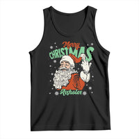Funny Merry Christmas Assholes Tank Top Xmas Naughty Santa Adult Jokes - Wonder Print Shop