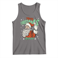 Funny Merry Christmas Assholes Tank Top Xmas Naughty Santa Adult Jokes - Wonder Print Shop