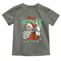 Funny Merry Christmas Assholes Toddler T Shirt Xmas Naughty Santa Adult Jokes - Wonder Print Shop