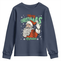 Funny Merry Christmas Assholes Youth Sweatshirt Xmas Naughty Santa Adult Jokes - Wonder Print Shop