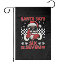 67 African American Santa Christmas Garden Flag Funny Santa Says Six Seven Meme Gen Alpha Slang - Wonder Print Shop