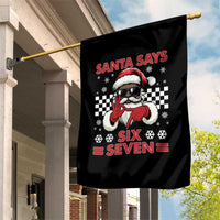 67 African American Santa Christmas Garden Flag Funny Santa Says Six Seven Meme Gen Alpha Slang - Wonder Print Shop