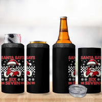 67 African American Santa Christmas 4 in 1 Can Cooler Tumbler Funny Santa Says Six Seven Meme Gen Alpha Slang - Wonder Print Shop