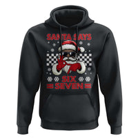 67 African American Santa Christmas Hoodie Funny Santa Says Six Seven Meme Gen Alpha Slang - Wonder Print Shop