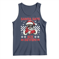 67 African American Santa Christmas Tank Top Funny Santa Says Six Seven Meme Gen Alpha Slang - Wonder Print Shop