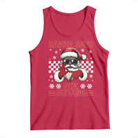 67 African American Santa Christmas Tank Top Funny Santa Says Six Seven Meme Gen Alpha Slang - Wonder Print Shop