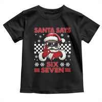 67 African American Santa Christmas Toddler T Shirt Funny Santa Says Six Seven Meme Gen Alpha Slang - Wonder Print Shop