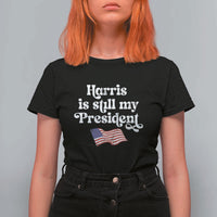 Harris Is Still My President T Shirt For Women Vintage American Flag - Wonder Print Shop