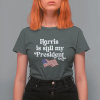 Harris Is Still My President T Shirt For Women Vintage American Flag - Wonder Print Shop