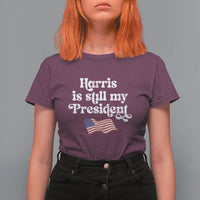 Harris Is Still My President T Shirt For Women Vintage American Flag - Wonder Print Shop