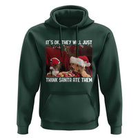 Funny Christmas Dog And Cat Hoodie It's Ok They Will Just Think Santa Ate Them