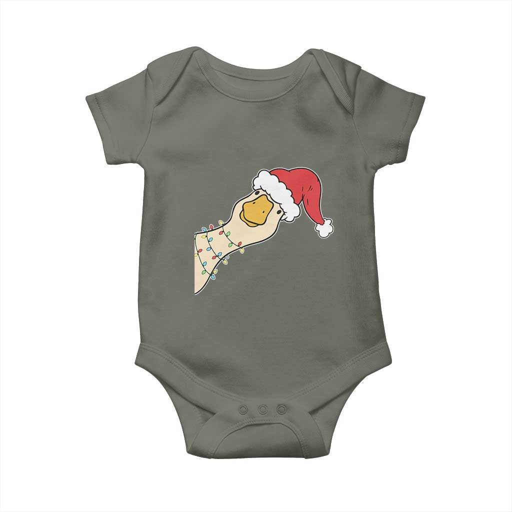 Funny Christmas Silly Goose Festive Holiday Baby Onesie - Wonder Print Shop