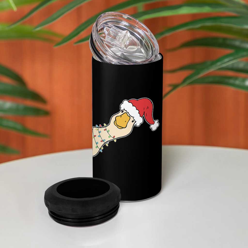 Funny Christmas Silly Goose Festive Holiday 4 in 1 Can Cooler Tumbler - Wonder Print Shop