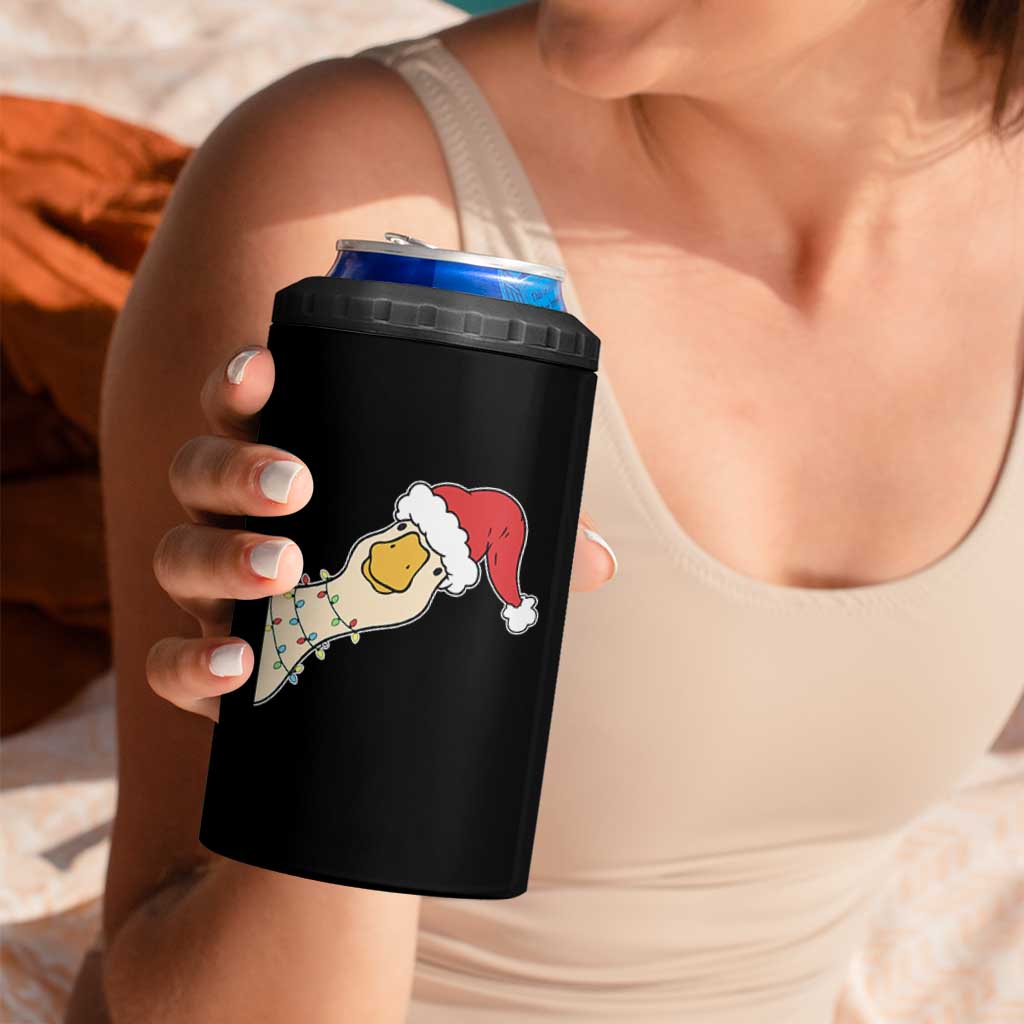 Funny Christmas Silly Goose Festive Holiday 4 in 1 Can Cooler Tumbler - Wonder Print Shop