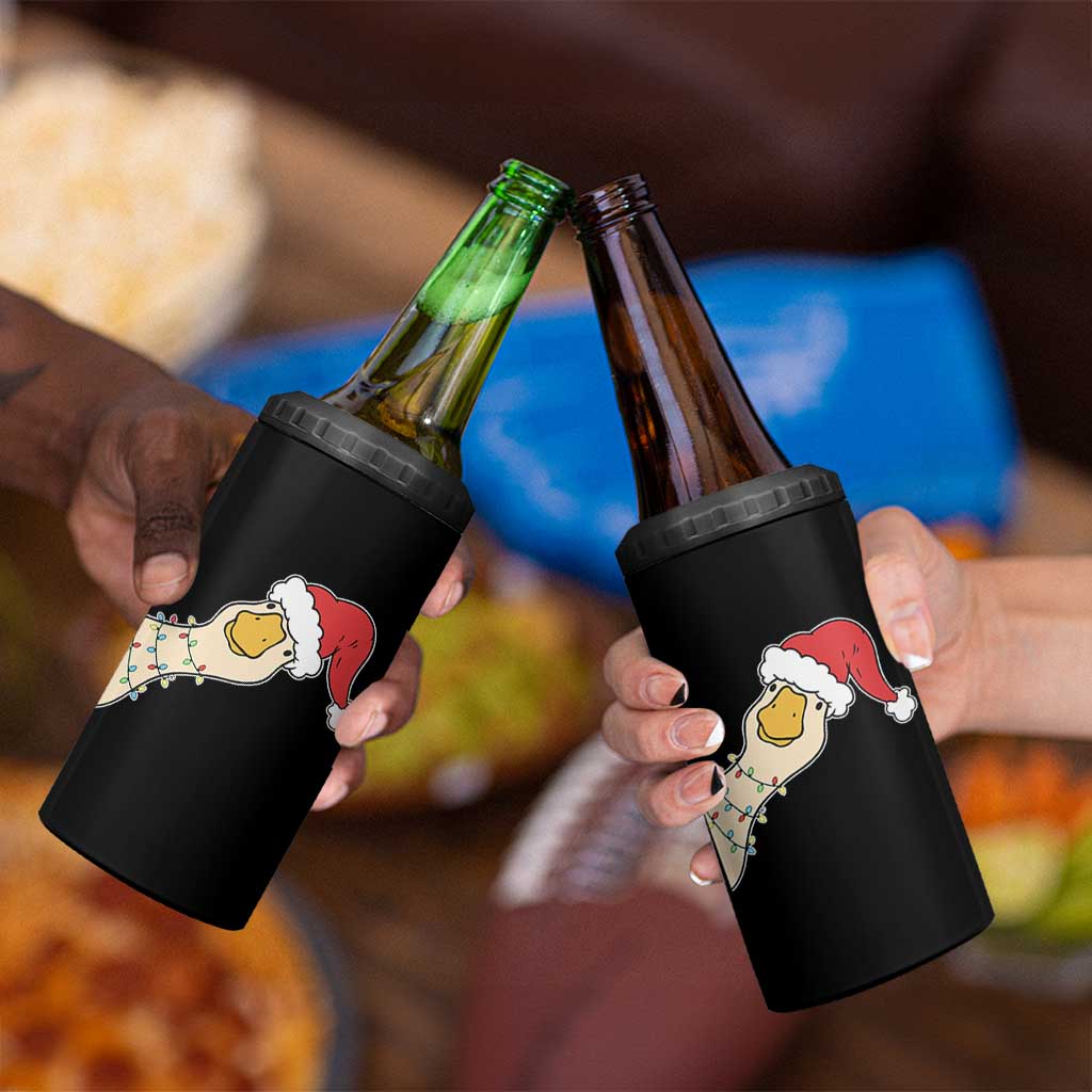 Funny Christmas Silly Goose Festive Holiday 4 in 1 Can Cooler Tumbler - Wonder Print Shop