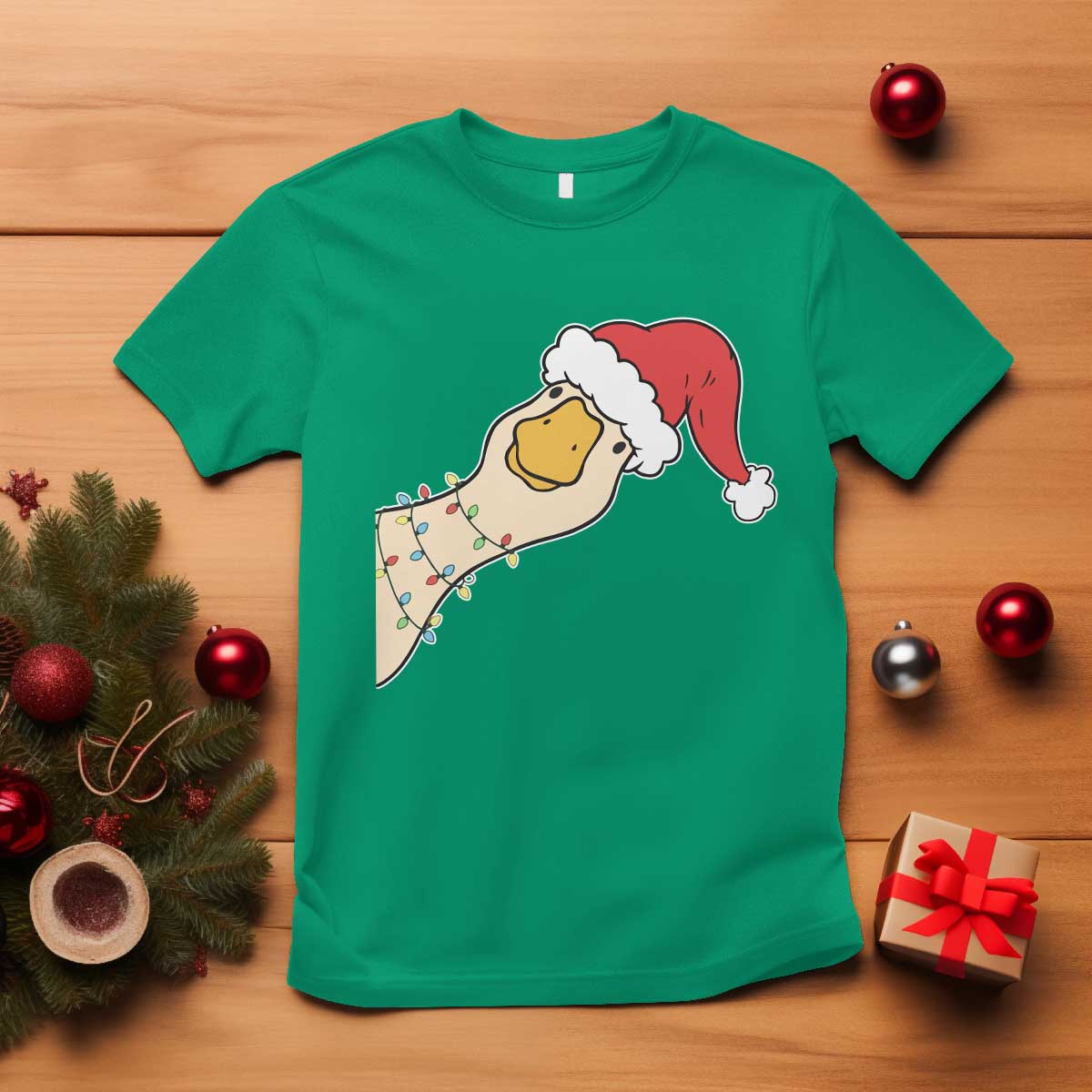 Funny Christmas Silly Goose Festive Holiday T Shirt - Wonder Print Shop