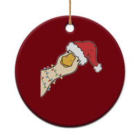 Funny Christmas Silly Goose Festive Holiday Ceramic Ornament - Wonder Print Shop