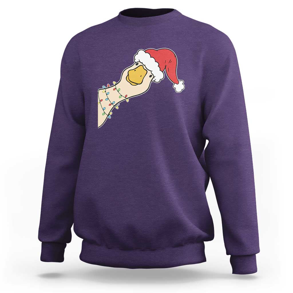 Funny Christmas Silly Goose Festive Holiday Sweatshirt - Wonder Print Shop