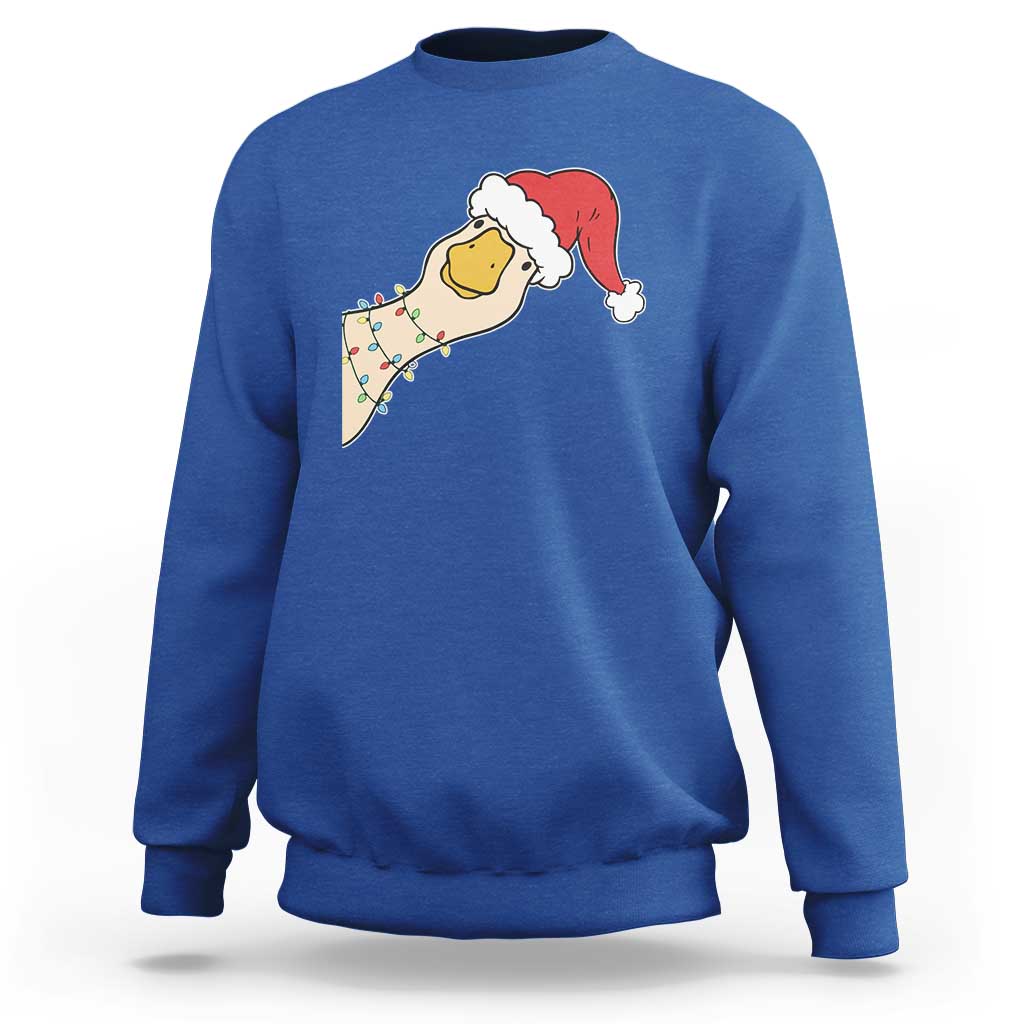 Funny Christmas Silly Goose Festive Holiday Sweatshirt - Wonder Print Shop