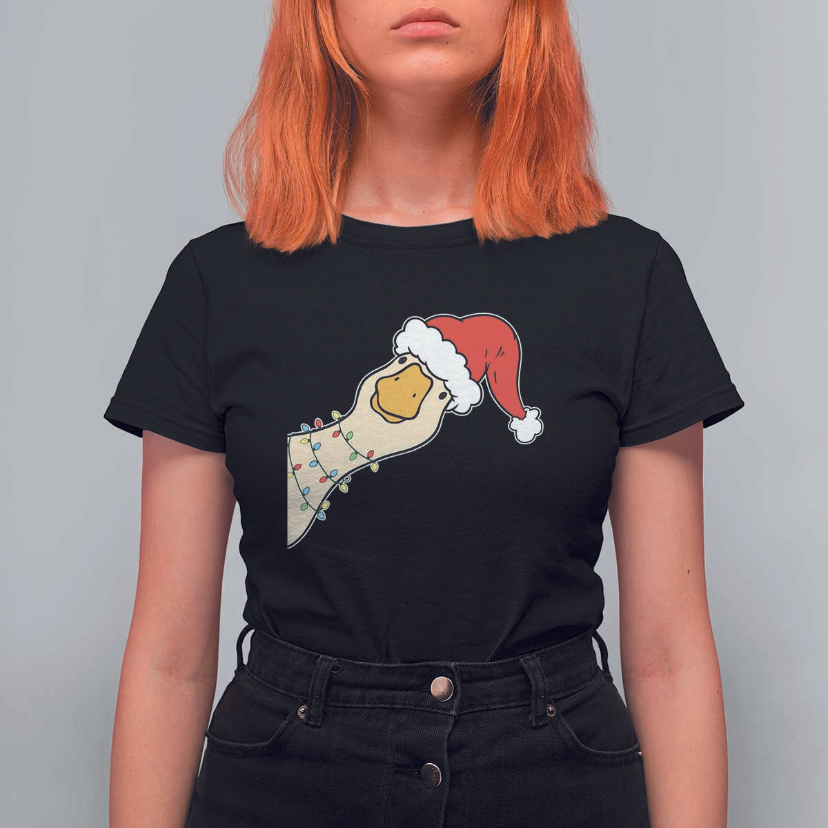 Funny Christmas Silly Goose Festive Holiday T Shirt For Women - Wonder Print Shop