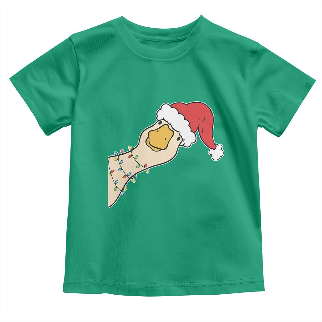 Funny Christmas Silly Goose Festive Holiday Toddler T Shirt - Wonder Print Shop