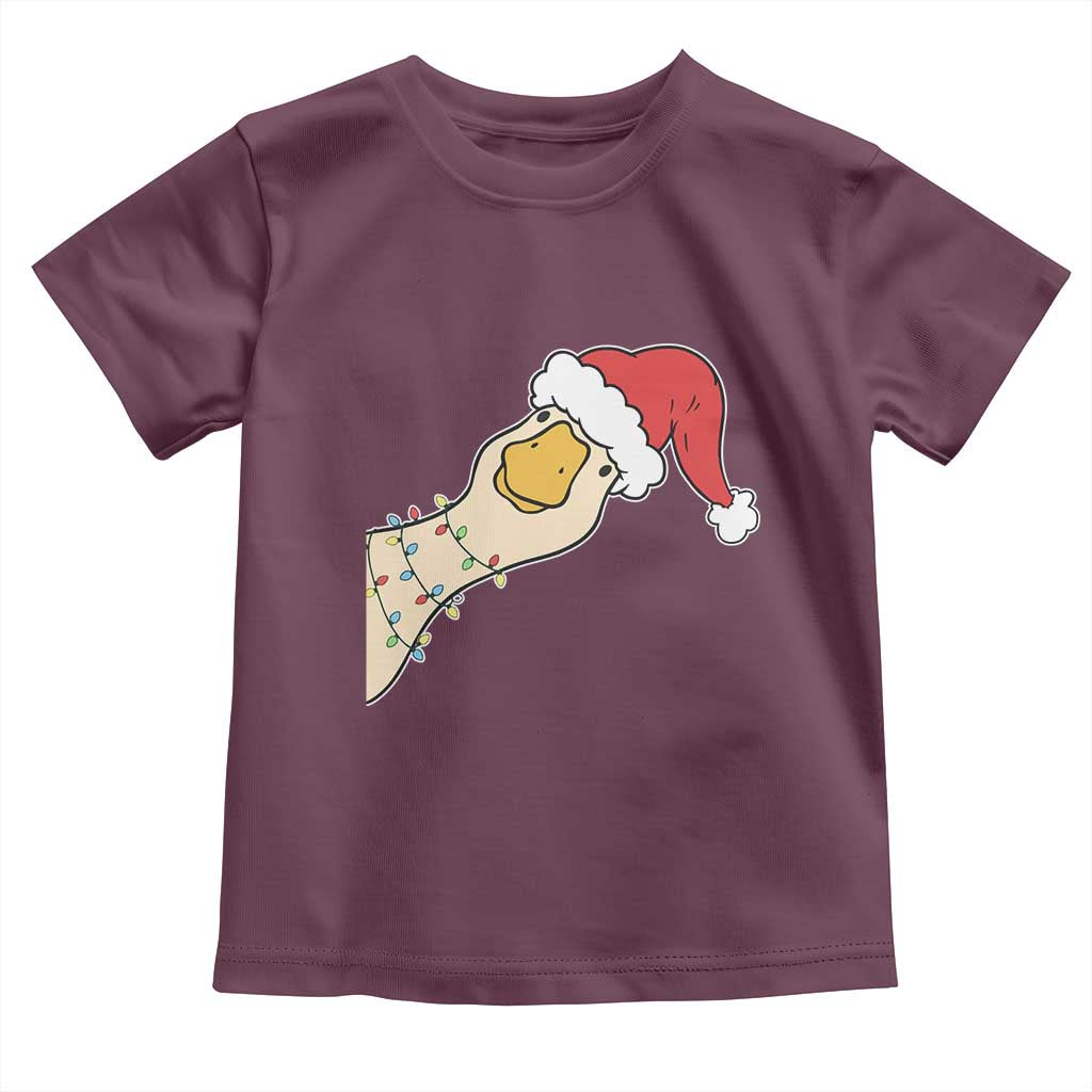 Funny Christmas Silly Goose Festive Holiday Toddler T Shirt - Wonder Print Shop
