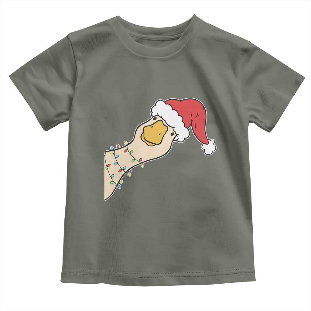Funny Christmas Silly Goose Festive Holiday Toddler T Shirt - Wonder Print Shop