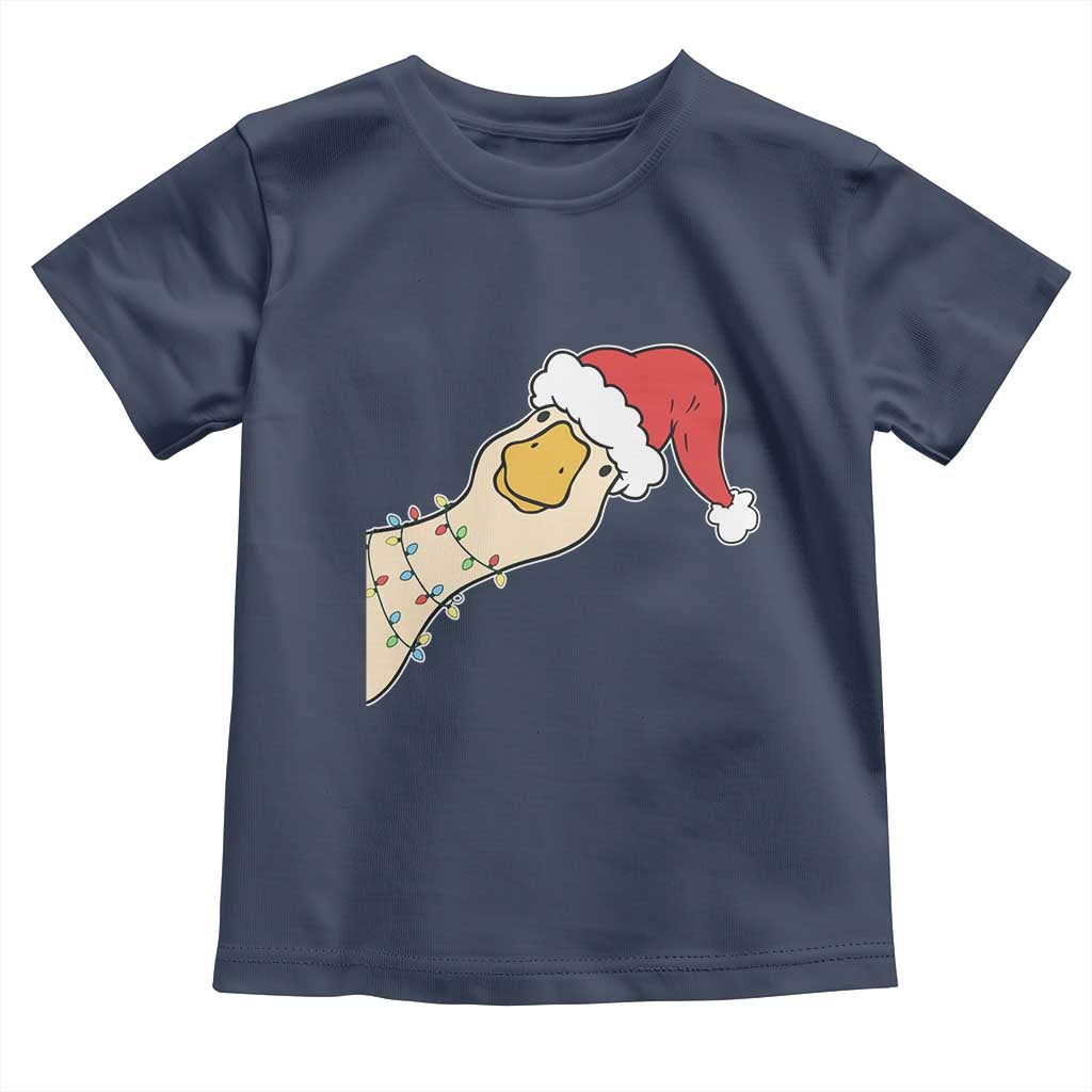 Funny Christmas Silly Goose Festive Holiday Toddler T Shirt - Wonder Print Shop