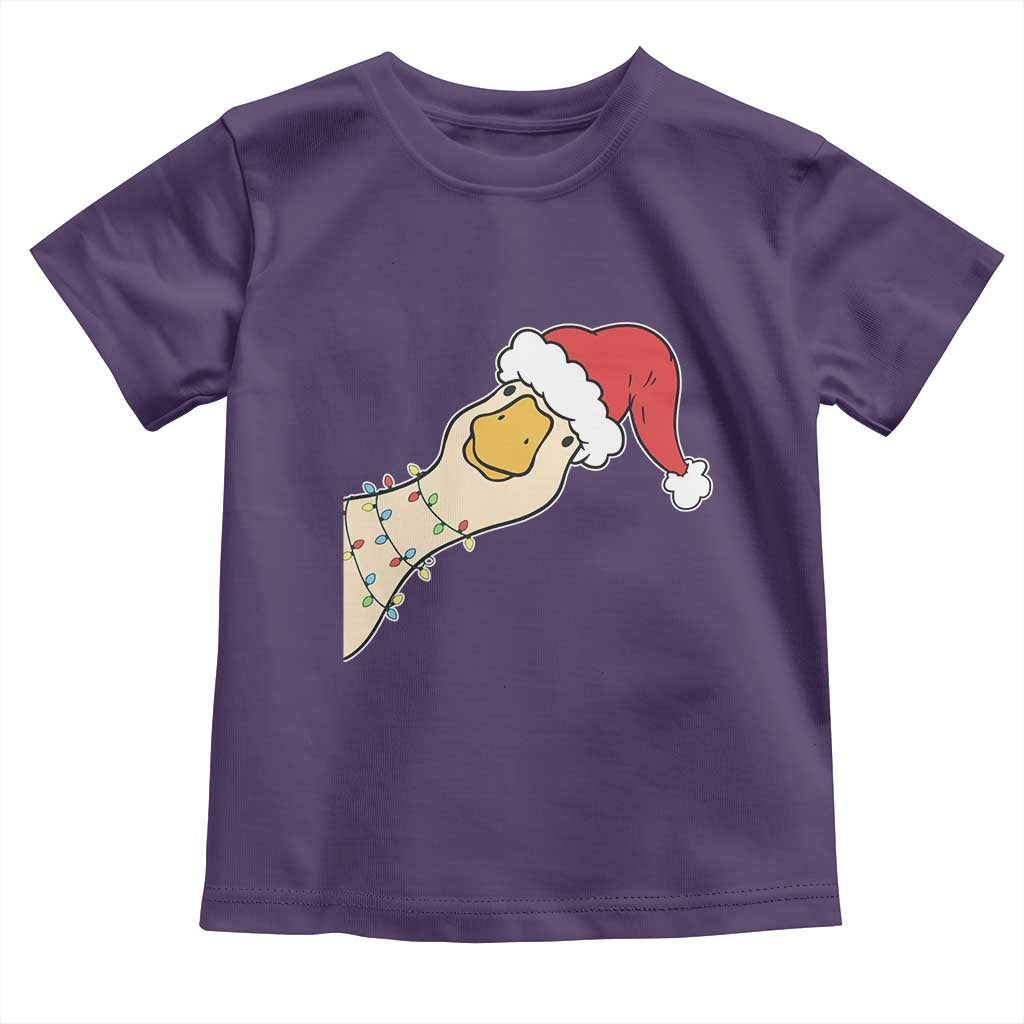 Funny Christmas Silly Goose Festive Holiday Toddler T Shirt - Wonder Print Shop