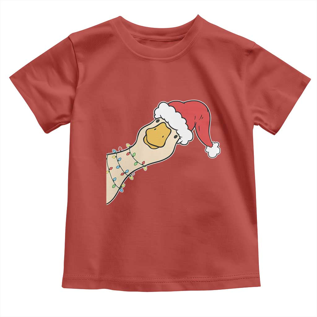 Funny Christmas Silly Goose Festive Holiday Toddler T Shirt - Wonder Print Shop