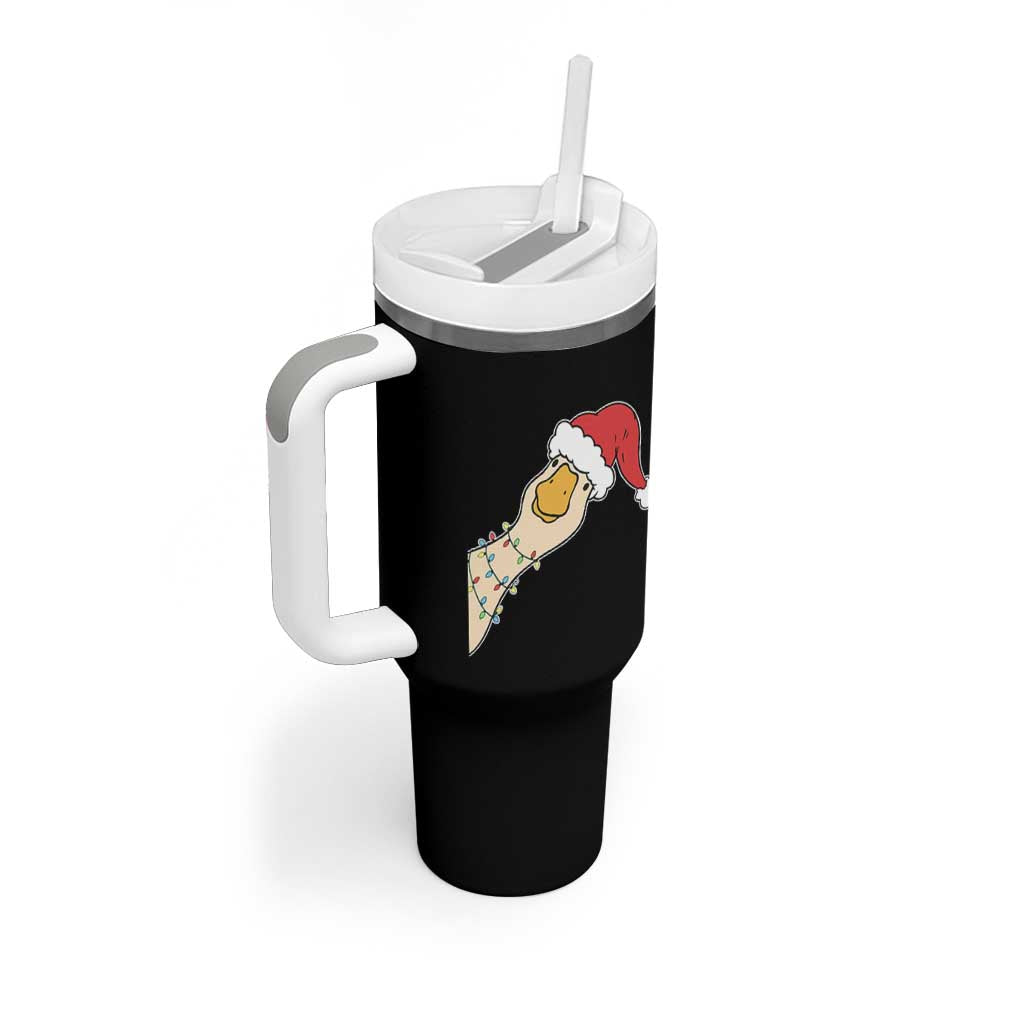 Funny Christmas Silly Goose Festive Holiday Tumbler With Handle - Wonder Print Shop