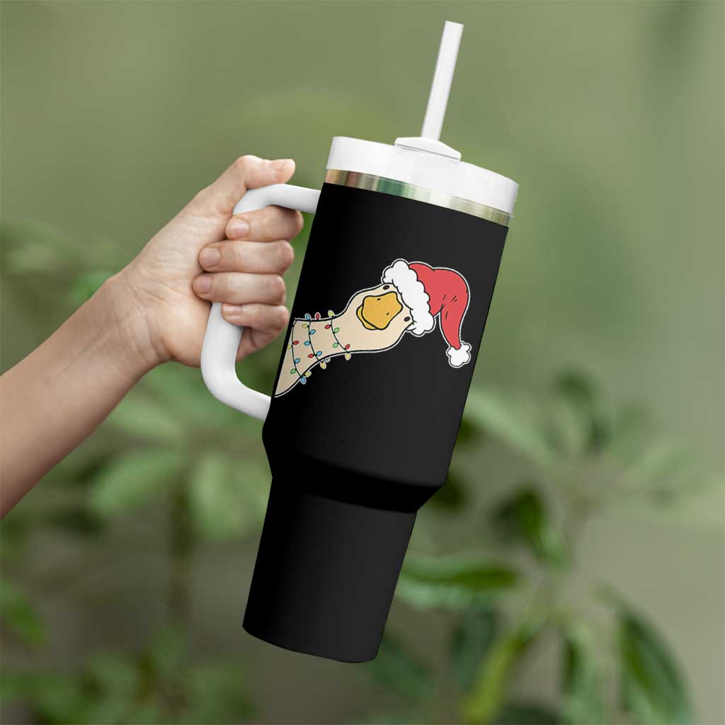Funny Christmas Silly Goose Festive Holiday Tumbler With Handle - Wonder Print Shop