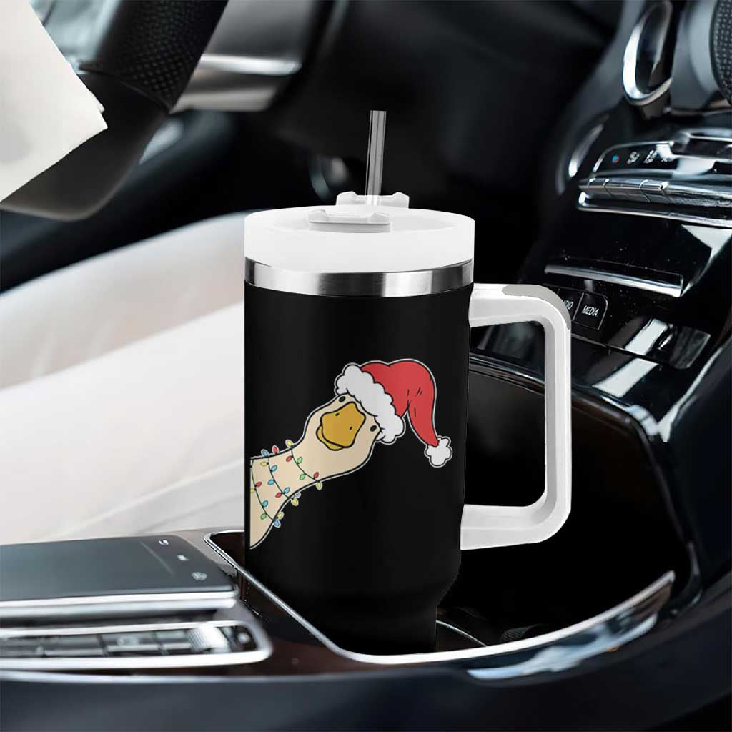 Funny Christmas Silly Goose Festive Holiday Tumbler With Handle - Wonder Print Shop